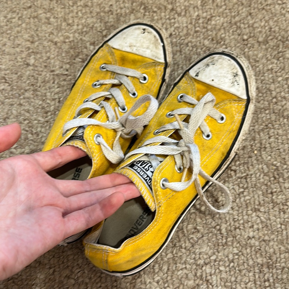 Yellow Converse Low Tops